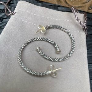 LAGOS CAVIAR STYLE HOOP EARRINGS 14 KT POSTS